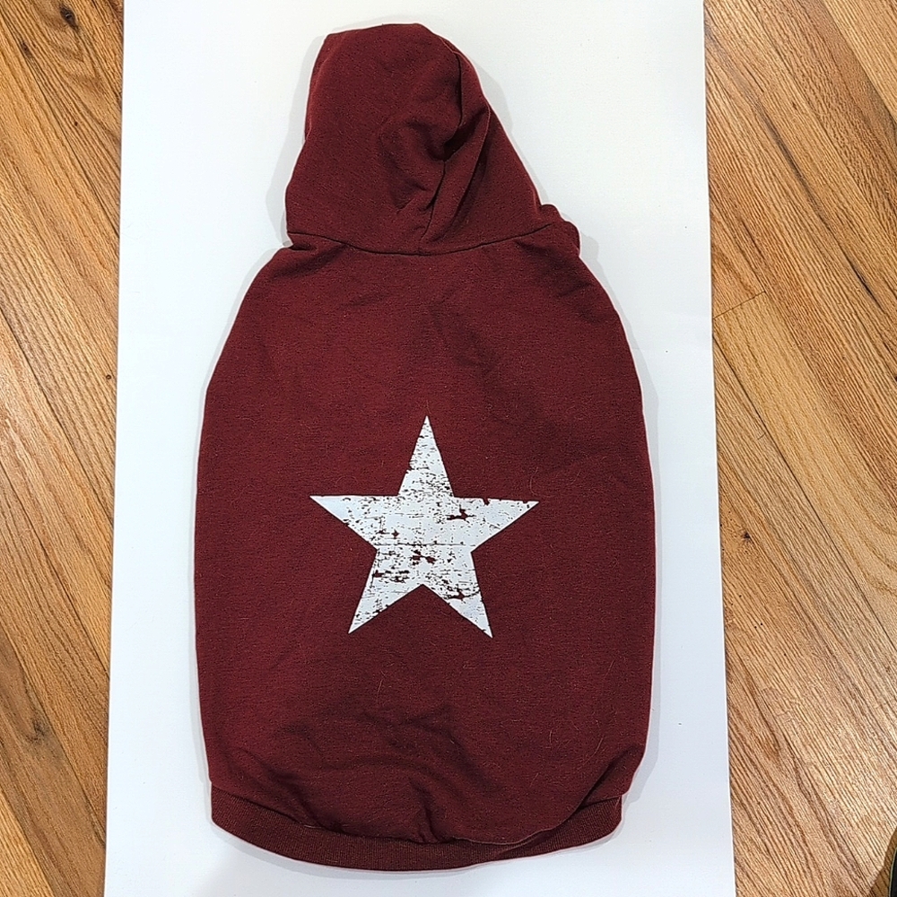 NWOT Maroon Dog Hoodie Sweatshirt